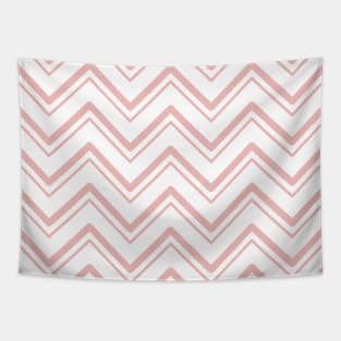 Pink Abstract Zigzag Pattern Tapestry