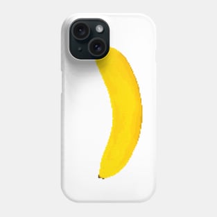 Yellow pixelated banana isolated Phone Case