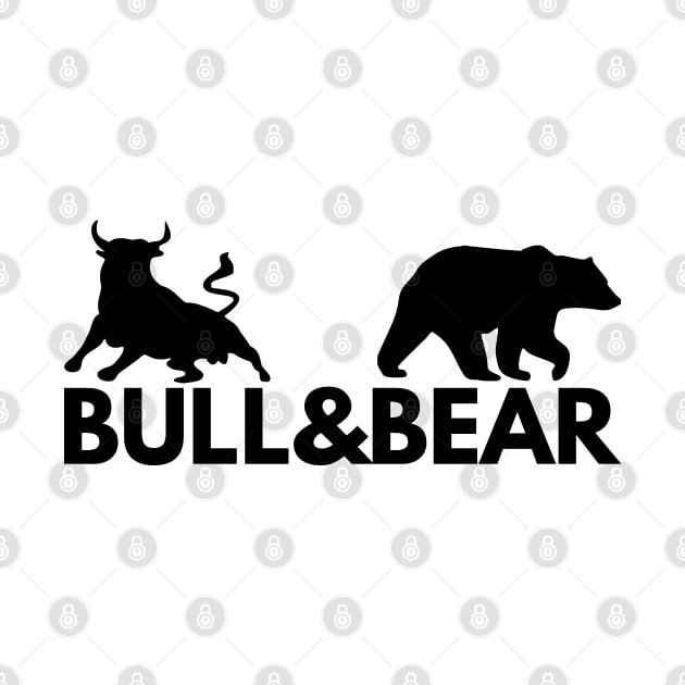 The Bull & Bear Artwork 3 (Black) by Trader Shirts