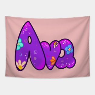 Ava deep purple Girls and womens Personalized Custom name Ava Tapestry