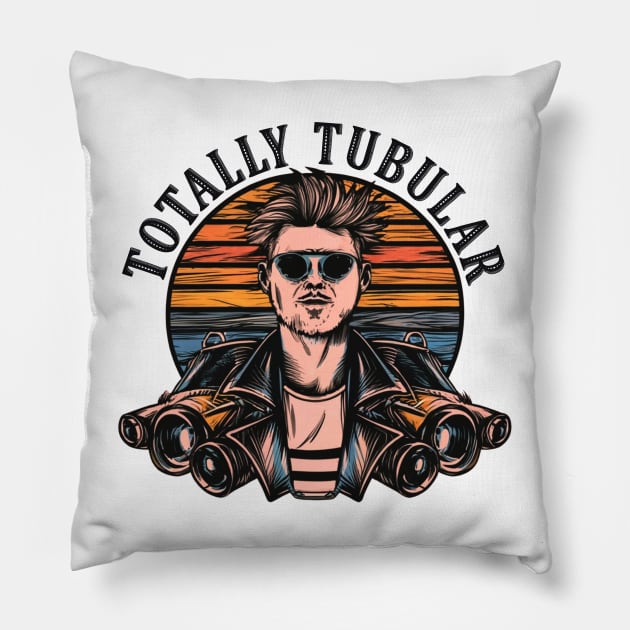 Totally Tubular Pillow by Ruru Project Studio