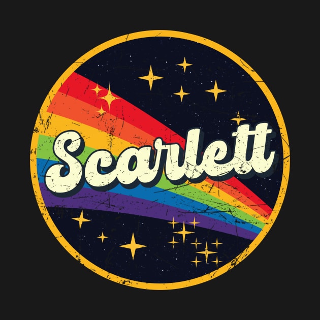 Scarlett // Rainbow In Space Vintage Grunge-Style by LMW Art