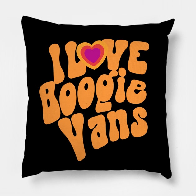 Boogie Love (Orange) Pillow by NextGenVanner