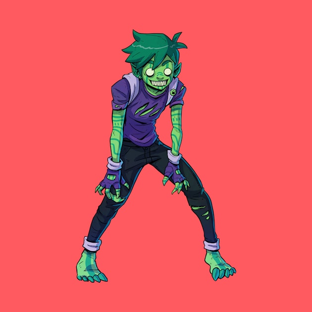 Beast Boy - Monster by Maodraws