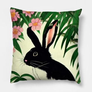 Tropical Wonderful Mini Rex Bunny Rabbit Loves Vintage Nature Chinese New Year Animal Pillow