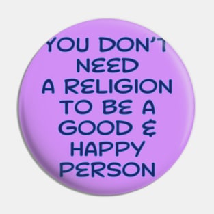 No Religion Pin