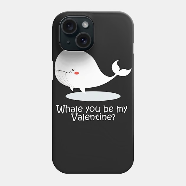 Cute Valentines Day: Whale You Be My Valentine Phone Case by amitsurti