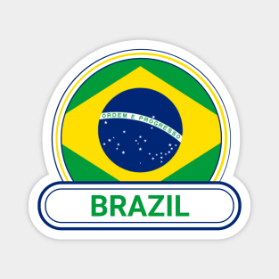 Brazil Country Badge - Brazil Flag Magnet