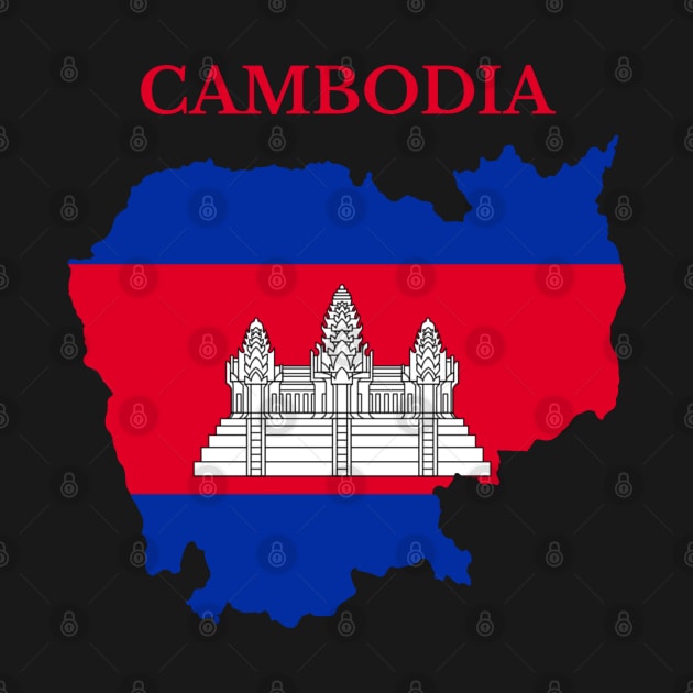 Cambodia Map Flag by maro_00