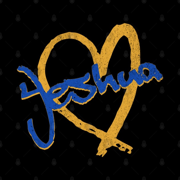 I Love Yeshua Vintage 80's & 90' Blue and Gold by Family journey with God