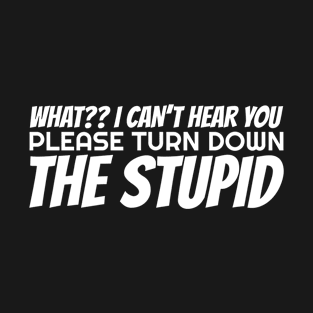 Please Turn Down The Stupid T-Shirt