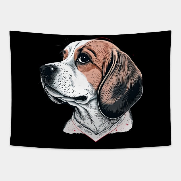 Beagle Valentine's Day Tapestry by JayD World