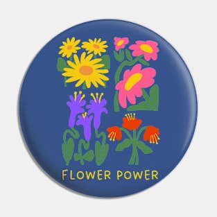 Flower Power Flowers Pin