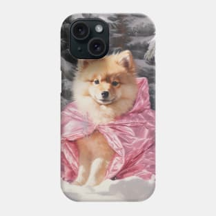 Finnish Lapphund In Snow Phone Case