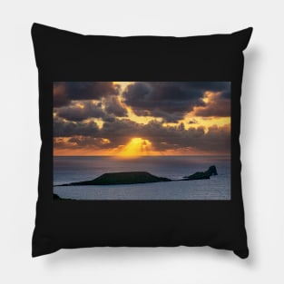 Worms Head, Rhossili Bay, Gower Pillow