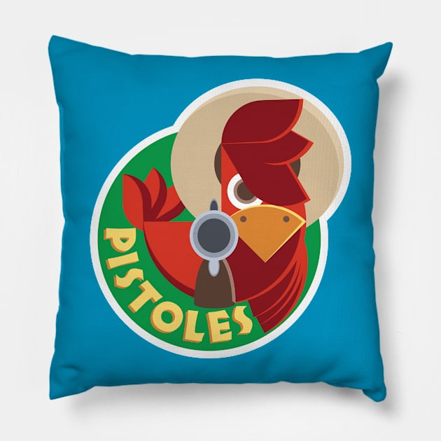 Pistoles Pillow by omgawrsh