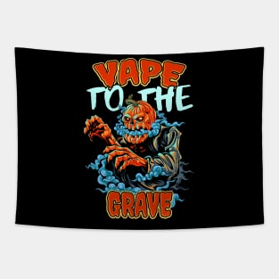 Vape Halloween funny Vapers Pumpkin Tapestry