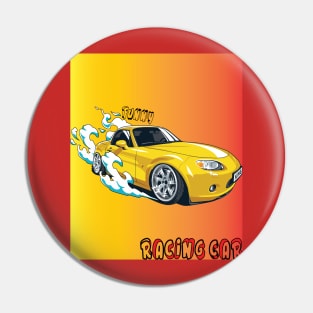 Funny Racing Cars Pin