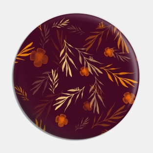 Autumn Floral pattern Pin