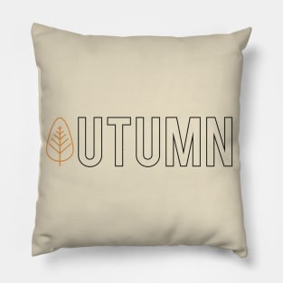 Autumn leaf text Pillow