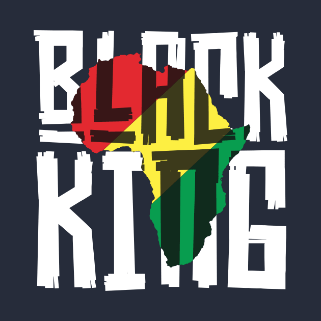 Black King T-Shirt for Boys Men History Month Africa Tribal by 14thFloorApparel