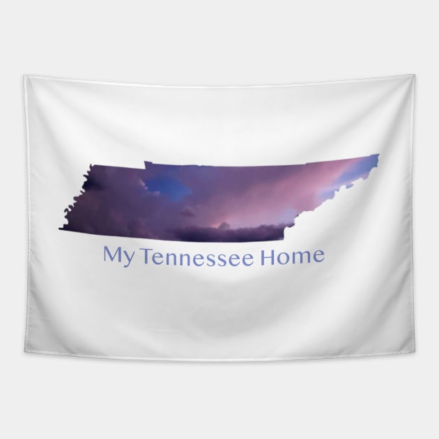 My Tennessee Home - Purple TN Clouds Tapestry by A2Gretchen