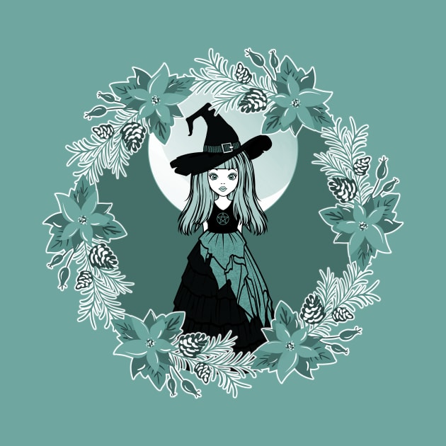 Winter Solstice Witch Yule Cheeky Witch® by Cheeky Witch