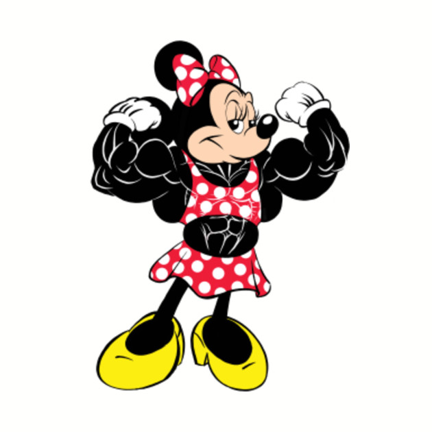 Muscle Minnie - Minnie Mouse - Baseball T-Shirt | TeePublic