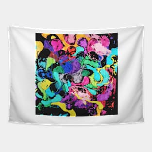 Joy abstract colorful digital painting Tapestry