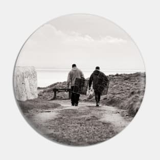 Fishermen heading home past the Mull of Galloway lighthouse - Scotland Pin