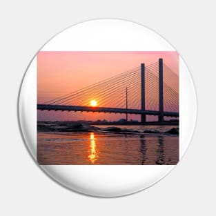 Indian River Bridge Magenta Reflections Pin