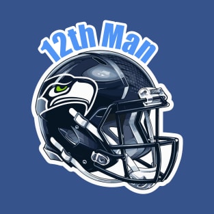 Seattle Seahawks 12th Man Helmet T-Shirt