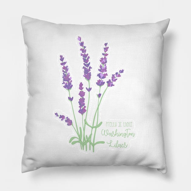 Washington Lilacs - Zach Bryan Pillow by Mikayla8110