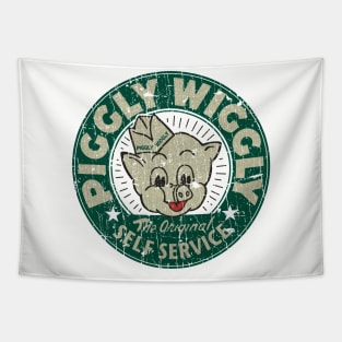 RETRO STYLE - GREEN PIGGLY WIGLY Tapestry