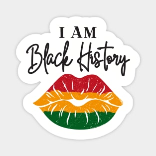 i am black history lips Magnet