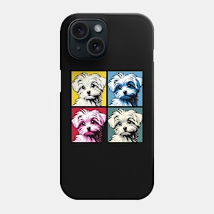 Pop Retro Maltese Art Painting - Cute Puppy Phone Case