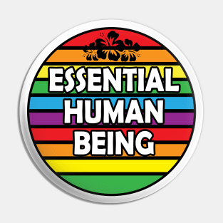 Essential Human Being Rainbow Sunset Pin