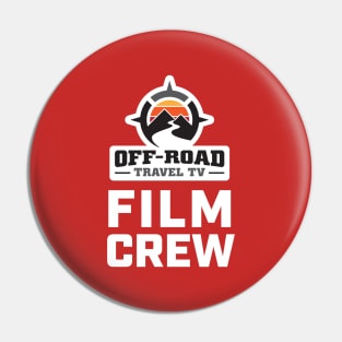 Off-Road Travel TV Film Crew (front & back design) Pin