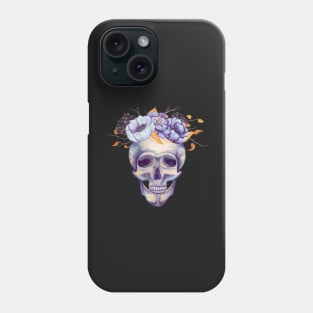 Skull with Flowers Phone Case