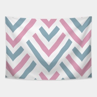 Teal blush chevrons Tapestry