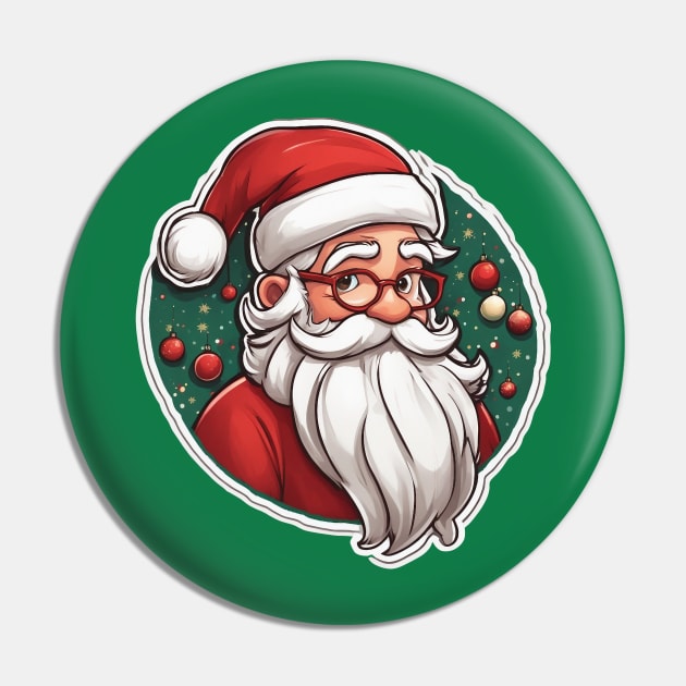 Christmas 2024 Santa Claus Design Santa Claus Christmas Pin TeePublic