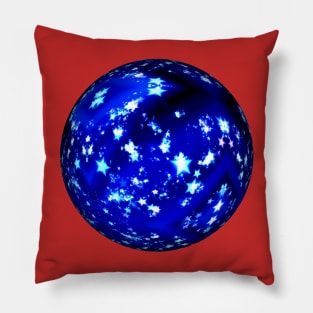 Merry Christmas Blue Ball Decoration Pillow
