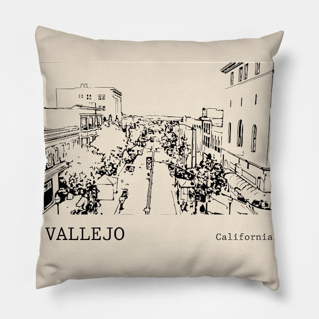 Vallejo California Pillow by Lakeric