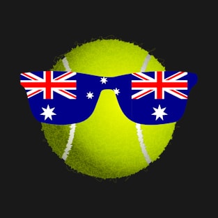 Tennis Ball With Australia Sunglasses T-Shirt