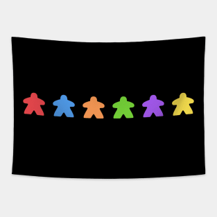 Rainbow Meeples - Board Games and Meeple Addict Tapestry