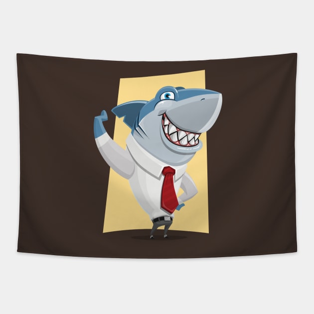 Well Dressed Shark Tapestry by PatrioTEEism