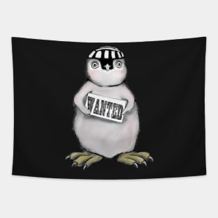 Wanted penguin Tapestry