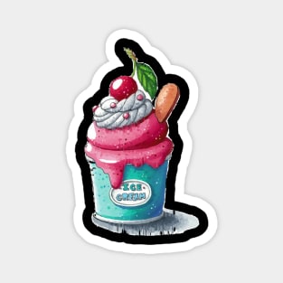 Cherry ice cream cup Magnet