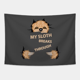 My sloth breaks through Tapestry