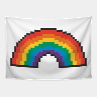 RAINBOW PRIDE PIXEL ART LGBT LOVE Tapestry